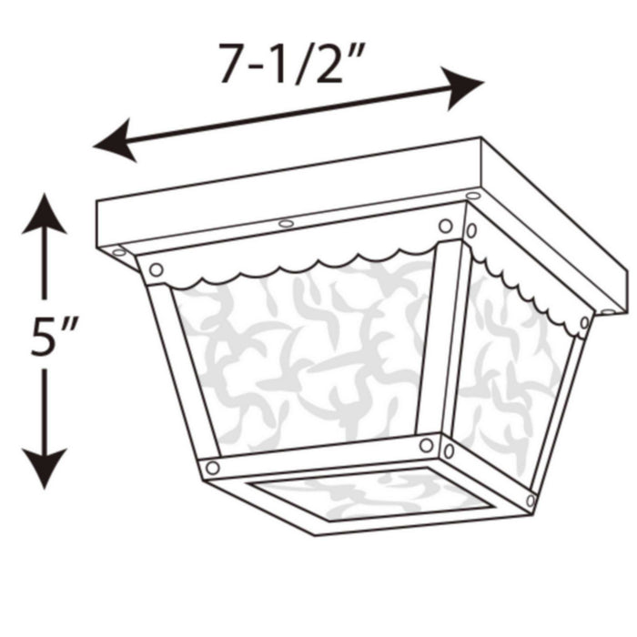 One Light Ceiling Mount from the Ceiling Mount collection in Black finish