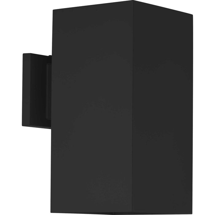 One Light Wall Lantern from the Square collection in Black finish
