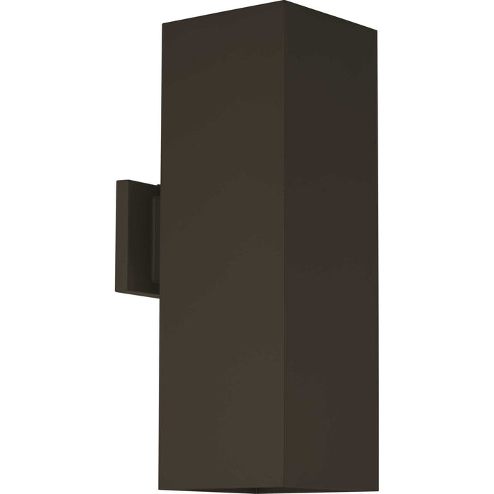 Two Light Wall Lantern from the Square collection in Antique Bronze finish