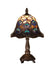 Meyda Tiffany - 30317 - One Light Mini Lamp - Tiffany Peacock Feather - Green/Blue Pbag Purple/Blue Lt Blue Aqua/Green