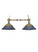 Meyda Tiffany - 28503 - Two Light Island Pendant - Tiffany Peacock Feather - Mahogany Bronze