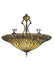 Meyda Tiffany - 30993 - Three Light Inverted Pendant - Tiffany Lotus Leaf - Mahogany Bronze