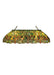 Meyda Tiffany - 26544 - Six Light Oblong Pendant - Tiffany Hanginghead Dragonfly - Craftsman Brown