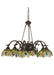 Meyda Tiffany - 27397 - Six Light Chandelier - Tiffany Honey Locust - Craftsman Brown