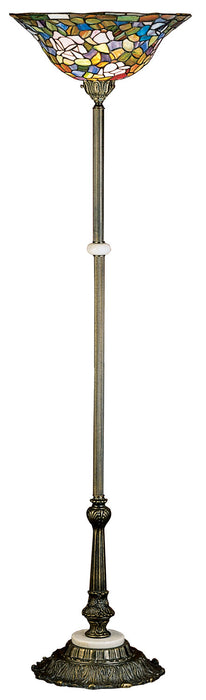 Meyda Tiffany - 31122 - Torchiere - Tiffany Rosebush - Antique Copper