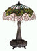 Meyda Tiffany - 30513 - Three Light Table Lamp - Tiffany Cabbage Rose - Mahogany Bronze
