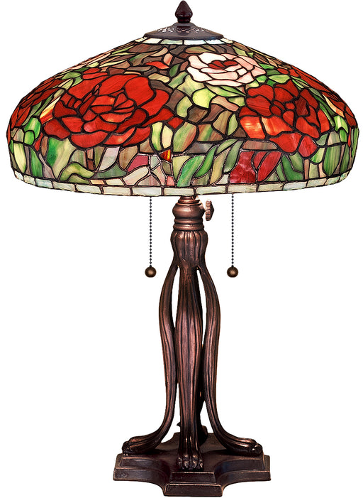 Meyda Tiffany - 32292 - Two Light Table Lamp - Tiffany Peony - Mahogany Bronze