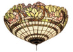 Meyda Tiffany - 47608 - Three Light Flushmount - Handel Grapevine - Purple Pr Pink Pbnawr
