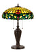 Meyda Tiffany - 31156 - Two Light Table Lamp - Duffner & Kimberly Colonial - Beige Burgundy Blue/Green Green
