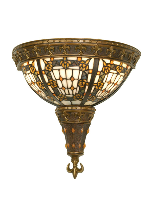 Meyda Tiffany - 50243 - Two Light Wall Sconce - Fleur-De-Lis - Verdigris,Copper