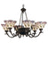 Meyda Tiffany - 27398 - Six Light Chandelier - Daffodil Bell - Craftsman Brown