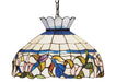 Meyda Tiffany - 31255 - Three Light Pendant - Rose Vine - Cai Pink Lt Blue Blue