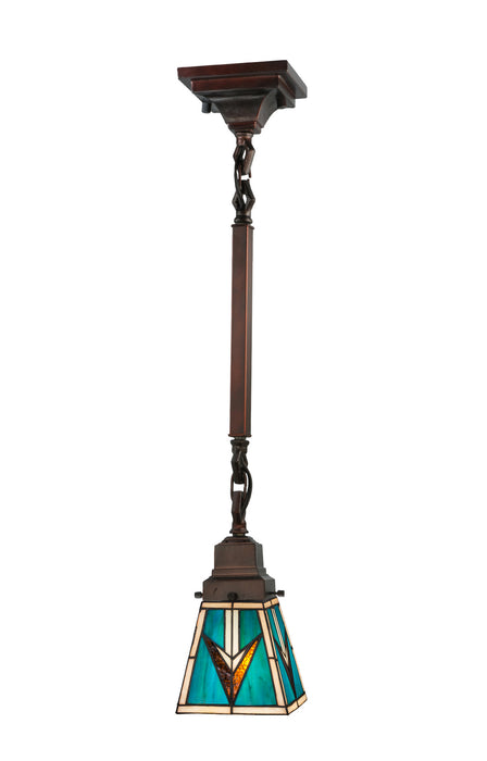 Meyda Tiffany - 48974 - One Light Mini Pendant - Valencia Mission - Ebna Amber Beige
