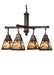 Meyda Tiffany - 66523 - Four Light Chandelier - Nuevo - Craftsman Brown