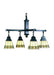 Meyda Tiffany - 48027 - Four Light Chandelier - Diamond Band Mission - Beige Green Da Avocado