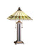 Meyda Tiffany - 38689 - Two Light Table Lamp - Diamond Band Mission - Beige Green Da Avocado