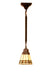 Meyda Tiffany - 49105 - One Light Mini Pendant - Diamond Band Mission - Rust,Wrought Iron