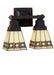 Meyda Tiffany - 48192 - Two Light Wall Sconce - Diamond Band Mission - Mahogany Bronze