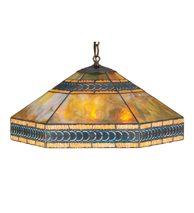 Meyda Tiffany - 31226 - Three Light Pendant - Cambridge - Antique Copper