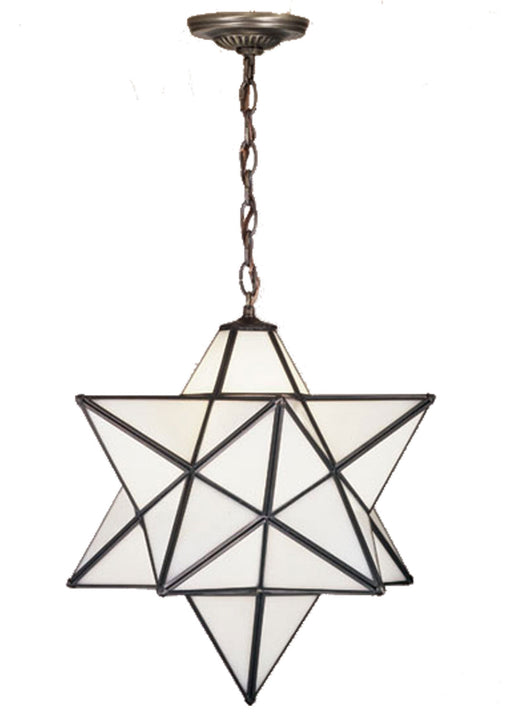 Meyda Tiffany - 21842 - One Light Pendant - Moravian Star - Cafe-Noir