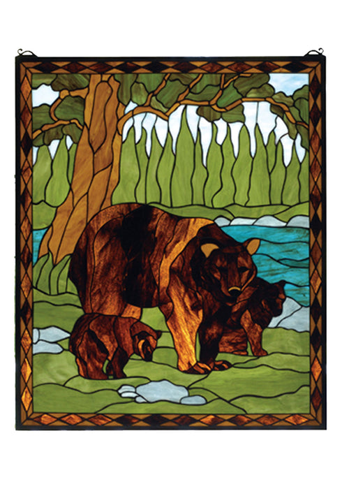 Meyda Tiffany - 72935 - Window - Brown Bear - Green Lt. Xag Green