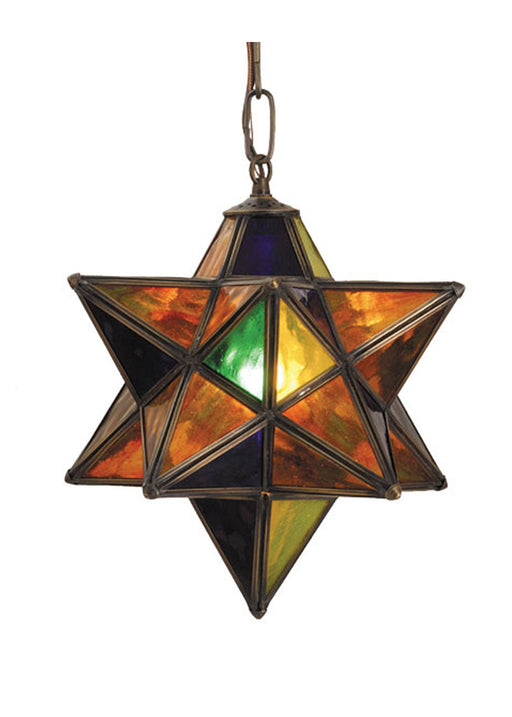 Meyda Tiffany - 72849 - One Light Pendant - Moravian Star - Mahogany Bronze