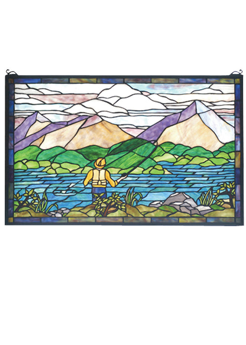 Meyda Tiffany - 73649 - Window - Fly Fishing - Blue/Green Green Pr Bapa