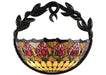 Meyda Tiffany - 82298 - Two Light Wall Sconce - Colonial Tulip - Beige Burgundy Pink Amber Xag