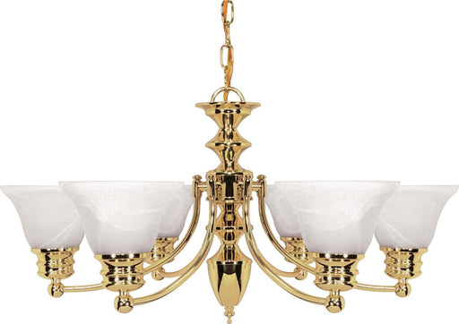 Nuvo Lighting - 60-357 - Six Light Chandelier - Empire - Polished Brass