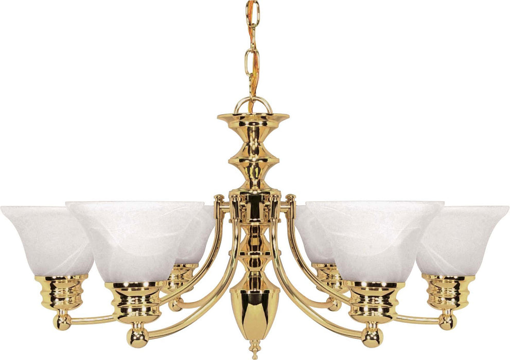 Nuvo Lighting - 60-357 - Six Light Chandelier - Empire - Polished Brass