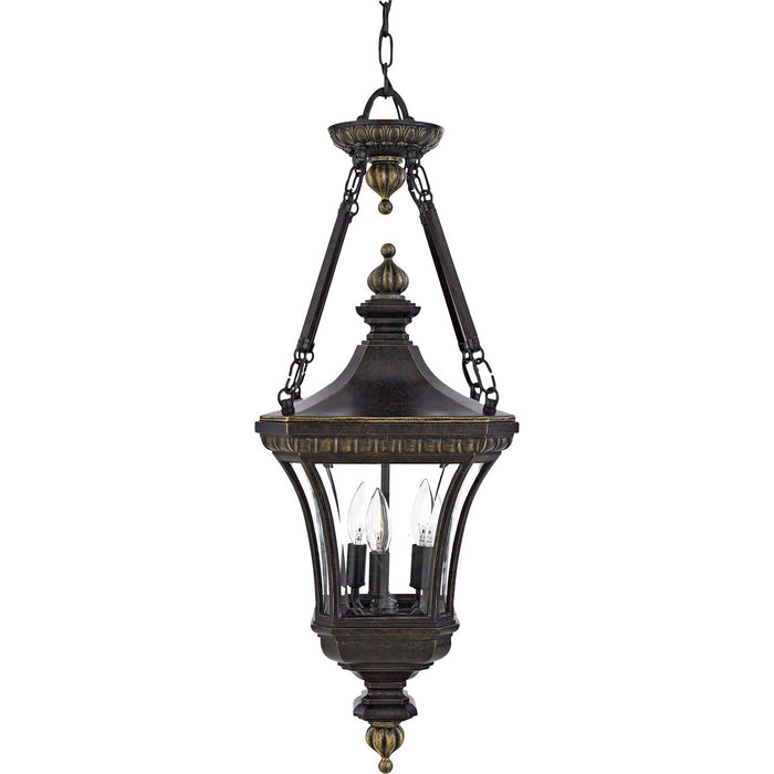 Three Light Outdoor Hanging Lantern from the Devon collection in Imperial Bronze finish