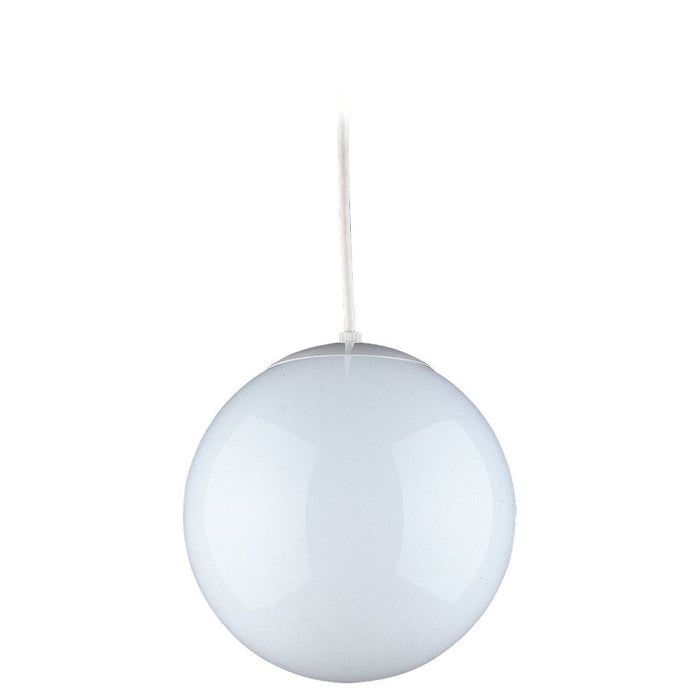 Generation Lighting - 6018-15 - One Light Pendant - Leo-Hanging Globe - White