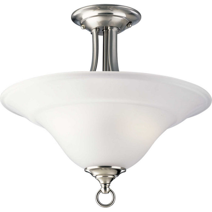 Two Light Close-to-Ceiling from the Trinity collection in Brushed Nickel finish