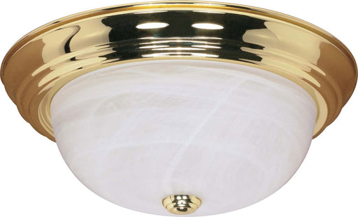 Nuvo Lighting - 60-215 - Three Light Flush Mount - Flush Mounts Polished Brass - Polished Brass