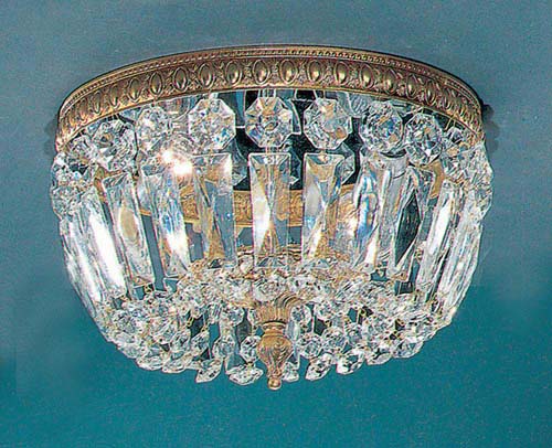 Classic Lighting - 52210 OWB I - Two Light Flush/Semi-Flush Mount - Crystal Baskets - Olde World Bronze