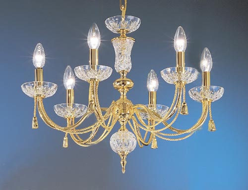 Classic Lighting - 5486 G - Six Light Chandelier - Weatherford Rope - Gold