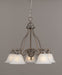 Classic Lighting - 69625 ACP WAG - Five Light Chandelier - Providence - Antique Copper
