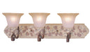 Classic Lighting - 71043 HW - Three Light Vanity - Tapestry - Honey Walnut