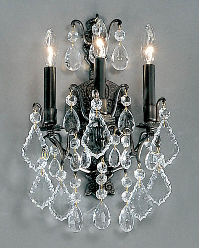 Classic Lighting - 8001 AB - Three Light Wall Sconce - Versailles - Antique Bronze