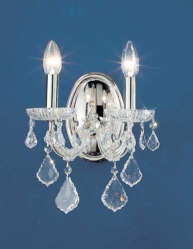 Classic Lighting - 8102 CH C - Two Light Wall Sconce - Maria Theresa - Chrome