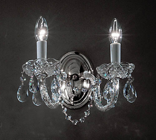 Classic Lighting - 8252 CH C - Two Light Wall Sconce - Monticello - Chrome