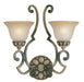Classic Lighting - 92712 HRW - Two Light Wall Sconce - Westchester - Honey Rubbed Walnut