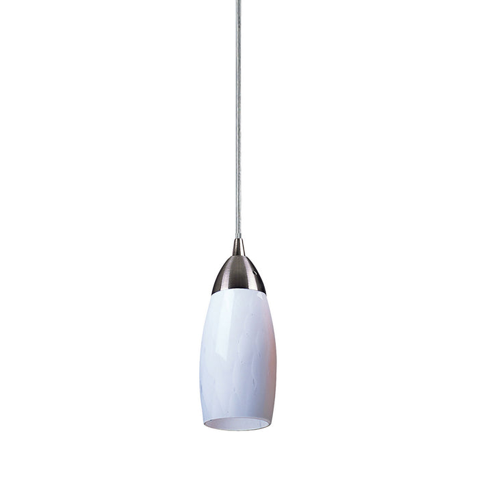 ELK Home - 110-1WH - One Light Mini Pendant - Milan - Satin Nickel