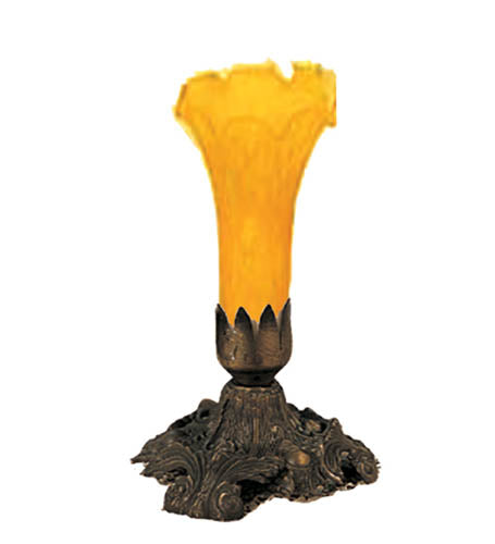 Meyda Tiffany - 11244 - One Light Accent Lamp - Amber Pond Lily - Antique
