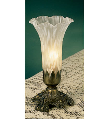 Meyda Tiffany - 11259 - One Light Accent Lamp - White Pond Lily - Antique