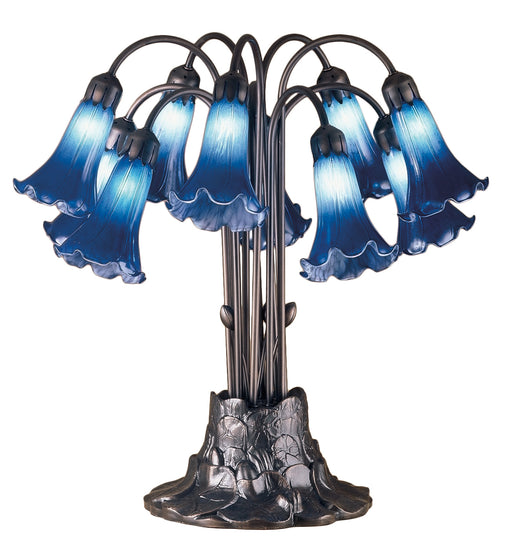 Meyda Tiffany - 14397 - Ten Light Table Lamp - Blue Pond Lily - Custom