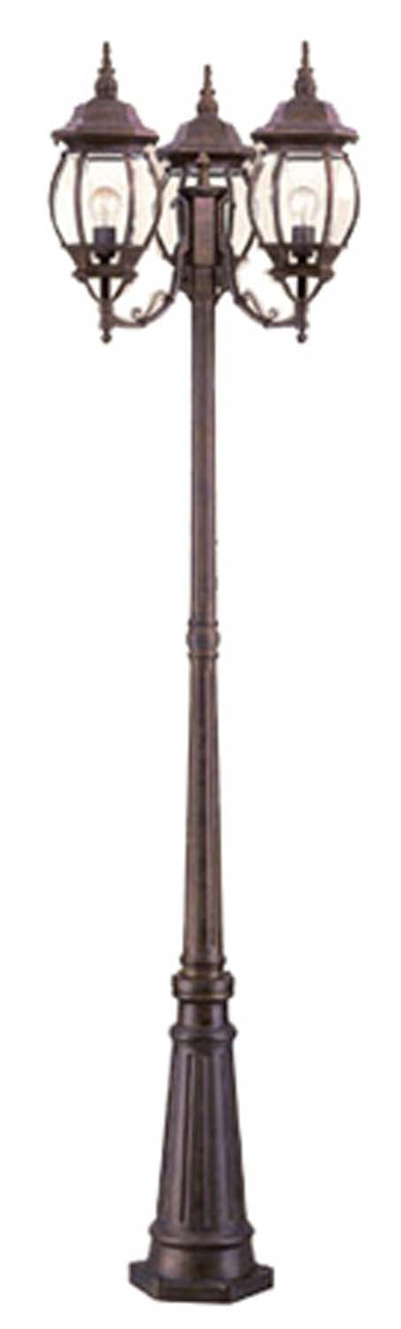 Acclaim Lighting - 5179BW - Three Head Surface Mount Outdoor Post Combination - Chateau - Burled Walnut