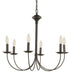 Trans Globe Imports - 9016 BK - Six Light Chandelier - Candle - Black