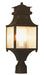 Trans Globe Imports - 45634 WB - Two Light Postmount Lantern - Santa Ines - Weathered Bronze
