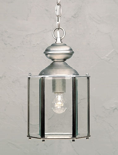Forte - 1116-01-54 - One Light Outdoor Hanging Lantern - Olde Nickel B - Olde Nickel